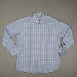 Charles Tyrwhitt Shirt Mens 16.5 36 Slim Fit Blue Button Up Long Sleeve Dress
